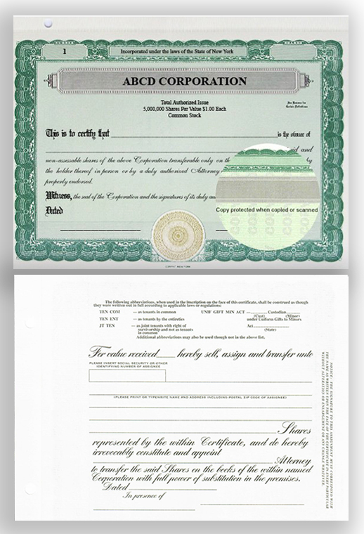Stock Certificates,LLC Certificates, Share Certificates, Goes Certificates
